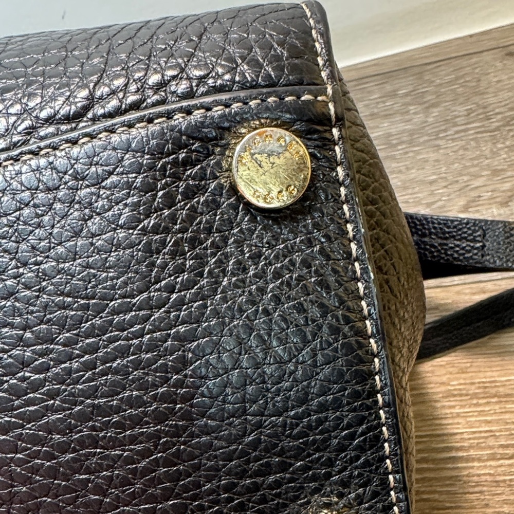 Michael Kors Black Textured Satchel - Picture 8 of 15
